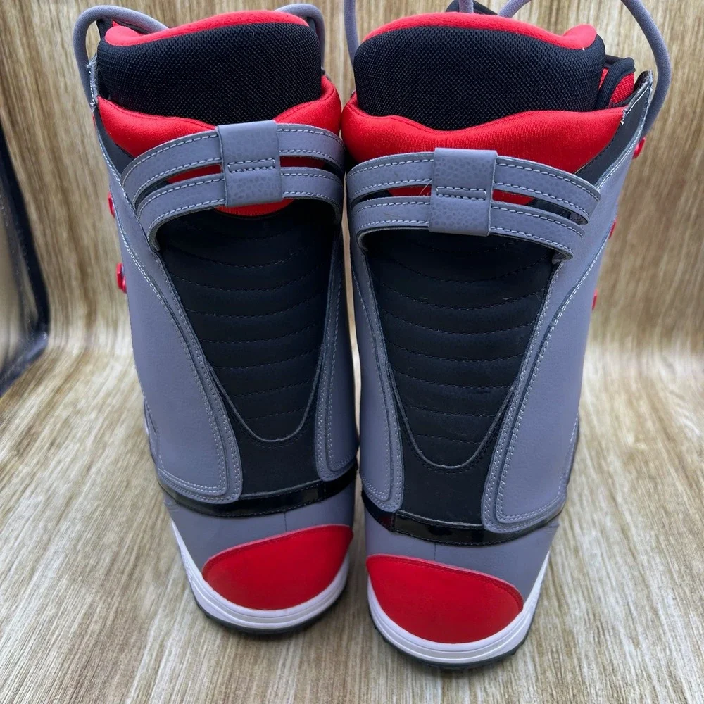 Nike Air Vapen Snowboard Boots Men's Size 9.5 Red Grey Shoes 447125-006